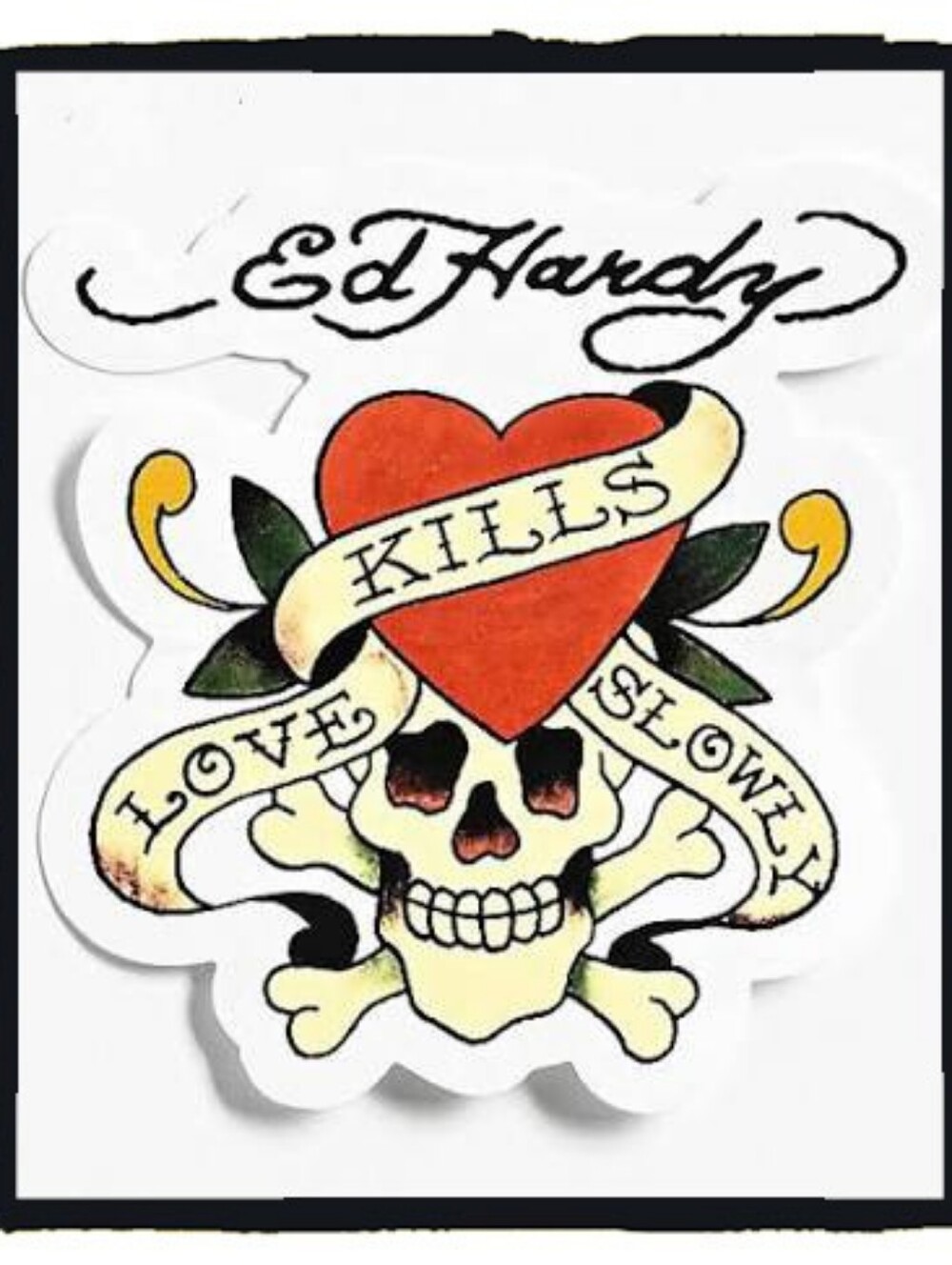 Don Ed Hardy ☠️ Love Kills Slowly ☠️ 2oz Tall Shot Glasses - Set of 4